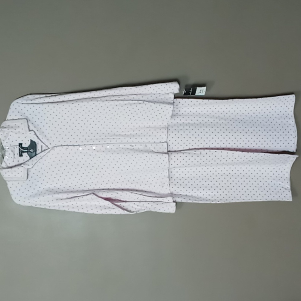 Earth Angels Light Pink Gray Dot 2 Piece Pajama Set XXL NWT